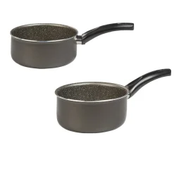Cuisson<Gifi Casserole effet pierre noire x2