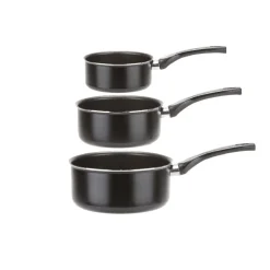 Cuisson<Gifi Casserole noire en aluminium x3