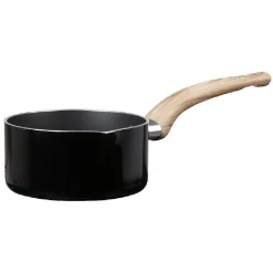 Cuisson<Gifi Casserole noire manche effet bois Ø 14