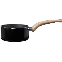 Cuisson<Gifi Casserole noire manche effet bois Ø 14