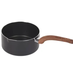 Cuisson<Gifi Casserole noire manche effet bois Ø 18