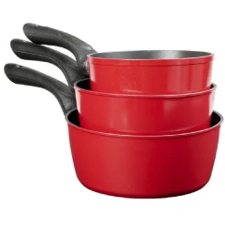 Cuisson<Gifi Casserole rouge et noire x3