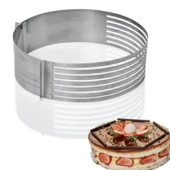 Cuisson<Gifi Cercle à pâtisserie extensible spécial génoise inox