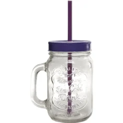 Gifi Chope transparente avec couvercle coloré et paille X 6| Vaisselle Et Accessoires De Table