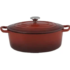 Cuisson<Gifi Cocotte en fonte rouge ø 28 cm