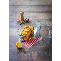 Cuisson<Gifi Cocotte ovale en verre transparent 4 L