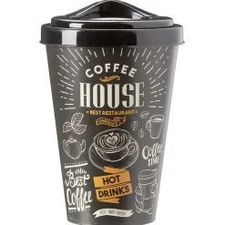 Gifi Coffee cup mug avec couvercle 400 ml| Vaisselle Et Accessoires De Table