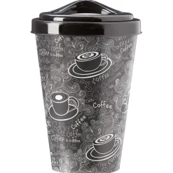 Gifi Coffee cup mug avec couvercle 400 ml| Vaisselle Et Accessoires De Table