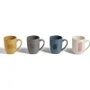 Gifi Coffret 4 mug faïence 35cl| Vaisselle Et Accessoires De Table