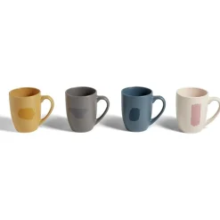 Gifi Coffret 4 mug faïence 35cl| Vaisselle Et Accessoires De Table