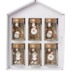 Conservation Alimentaire<Gifi Coffret mini bocal en verre motif Noël couvercle liège x6