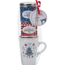 Gifi Coffret mug 400 ml avec boisson et biscuits Noël scandinave| Vaisselle Et Accessoires De Table