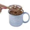 Gifi Coffret mug Barista + 2 pochoirs et shaker à chocolat| Vaisselle Et Accessoires De Table