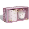 Gifi Coffret mug 33cl et bougie motif coeur blanc et rose| Vaisselle Et Accessoires De Table