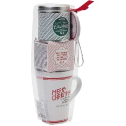 Gifi Coffret mug XXL avec boisson et biscuits Noël Traditionnel| Vaisselle Et Accessoires De Table