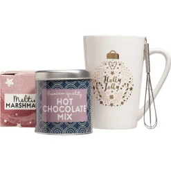 Gifi Coffret Mug XXL avec boisson et gourmandises Noël pailleté| Vaisselle Et Accessoires De Table