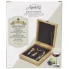Gifi Coffret sommelier accessoires pour le vin en bambou 4 pièces| Vaisselle Et Accessoires De Table