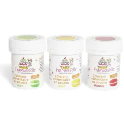 Préparation Culinaire<Gifi Colorant alimentaire en poudre Framboiselle rouge jaune vert x3