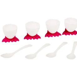 Gifi Coquetier en plastique forme oeuf x4| Vaisselle Et Accessoires De Table