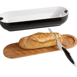 Rangement De Cuisine<Gifi Corbeille 3 en 1 boîte à pain avec planche bambou et couteau