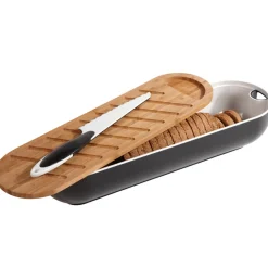 Rangement De Cuisine<Gifi Corbeille 3 en 1 boîte à pain avec planche bambou et couteau