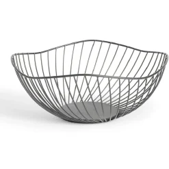 Rangement De Cuisine<Gifi Corbeille à fruits design filaire métal noir Ø25xH12cm