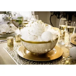 Rangement De Cuisine<Gifi Corbeille à fruits en métal maillage doré Ø26xH13cm