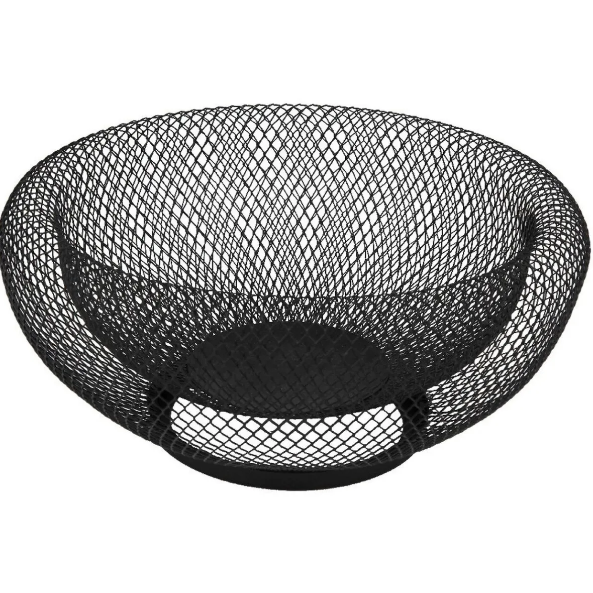 Conservation Alimentaire<Gifi Corbeille ronde en métal grillagé noir
