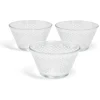 Gifi Coupe à dessert verre écaille relief transparent x3| Vaisselle Et Accessoires De Table