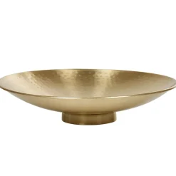 Gifi Coupe sur pied en métal martelé doré| Vaisselle Et Accessoires De Table