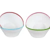 Gifi Coupelle blanc bord coloré x4| Vaisselle Et Accessoires De Table