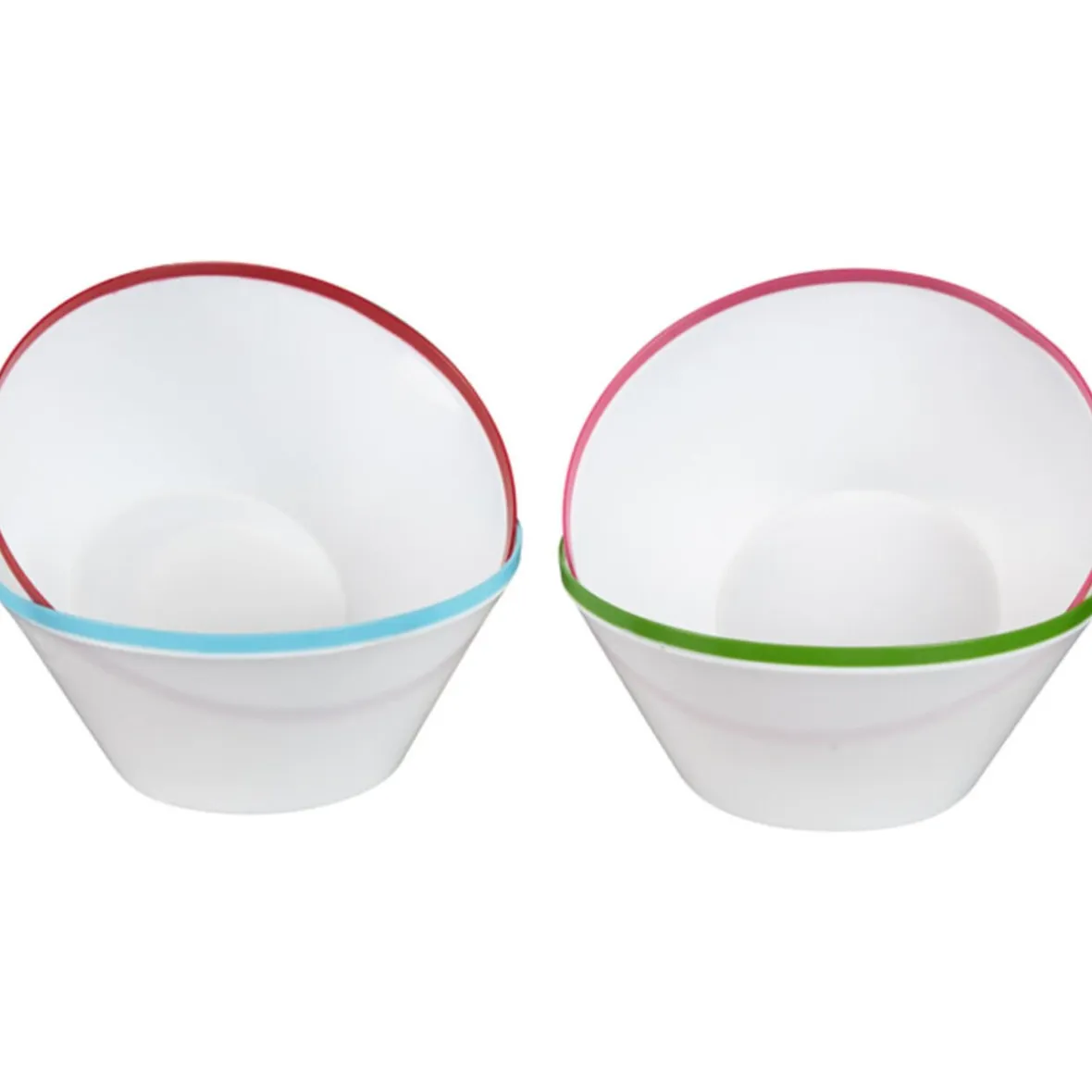 Gifi Coupelle blanc bord coloré x4| Vaisselle Et Accessoires De Table