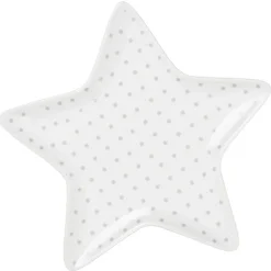 Gifi Coupelle blanche forme étoile à pois gris| Vaisselle Et Accessoires De Table