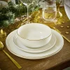 Vaisselle Et Accessoires De Table<Gifi Coupelle Oslo faïence blanche avec bord doré Ø20cm