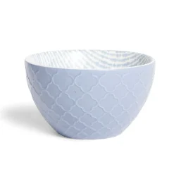 Vaisselle Et Accessoires De Table<Gifi Coupelle porcelaine motif tissé blanc et bleu pastel Ø13xH7,2cm