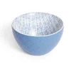 Vaisselle Et Accessoires De Table<Gifi Coupelle porcelaine motif tissé blanc et bleu Ø13xH7,2cm
