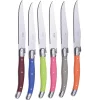 Gifi Couteau à steack inox manche multicolore x6| Vaisselle Et Accessoires De Table