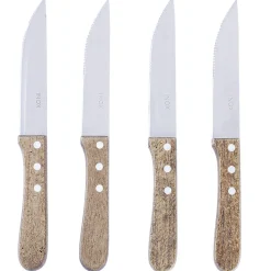 Gifi Couteaux à steack en inox x 4| Vaisselle Et Accessoires De Table