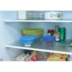 Conservation Alimentaire<Gifi Couvercle en silicone étirable x5 bleu et jaune