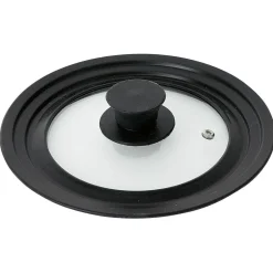 Cuisson<Gifi Couvercle en verre avec contour silicone noir Ø 21 cm