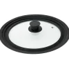 Cuisson<Gifi Couvercle en verre avec contour silicone noir Ø 30 cm