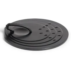 Cuisson<Gifi Couvercle rond avec poignée acier noir Ø30cm