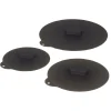 Cuisson<Gifi Couvercle rond en silicone gris x3