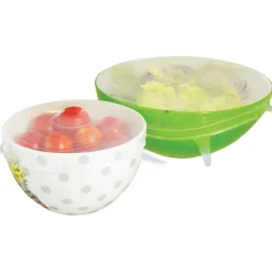 Cuisson<Gifi Couvercle silicone extensible blanc transparent x4