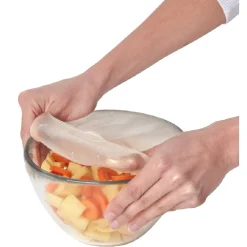 Cuisson<Gifi Couvercle silicone extensible blanc transparent x4