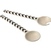 Préparation Culinaire<Gifi Couvert à salade beige motif zigzag noir x2