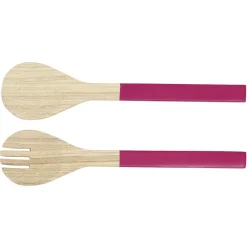 Préparation Culinaire<Gifi Couvert à salade jaune, rose ou bleu en bambou