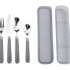 Gifi Couvert nomade x 4 avec boîte assortie| Vaisselle Et Accessoires De Table