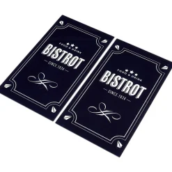 Cuisson<Gifi Couvre plaque planche à découper en verre design Bistrot x2