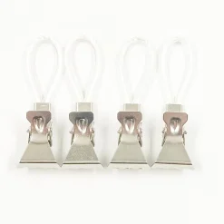 Rangement De Cuisine<Gifi Crochet transparent métal et PVC x4